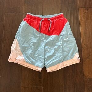 Nike Men's Athletic Shorts in Red and Light Blue